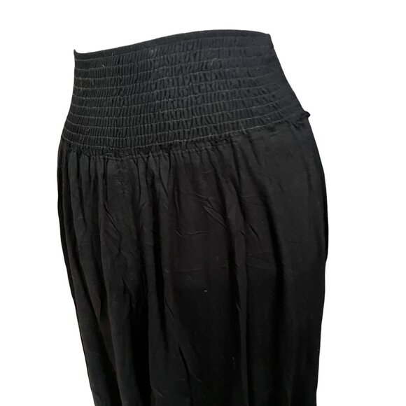 Free People Beach Soft Open Front Smocked Waist Assymetrical Maxi Skirt Sz Mediu - Picture 5 of 11